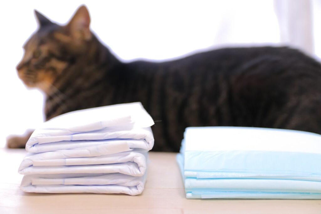 ペットシーツと猫